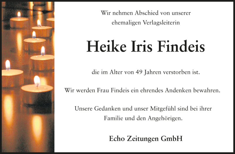  Traueranzeige für Heike Iris Findeis vom 25.02.2014 aus Darmstädter Echo